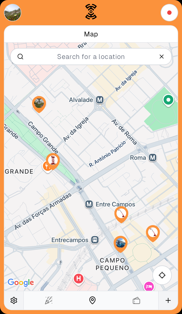 Nuir App Interface
